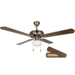 Orbegozo VENTILATEUR DE PLAFOND AVEC LUMIÈRE CL 06132 M VIEUX OR - 60W - Ø132CM - 4 LAMES RÉVERSIBLES - 3 VITESSES