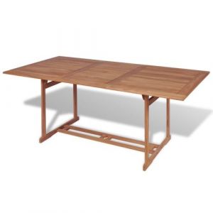 VidaXL Table &agrave; manger rectangulaire d'ext&eacute;rieur 180x90x75 cm Teck