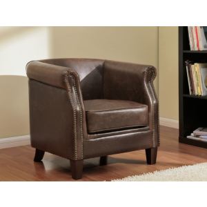 Image de Fauteuil Club Enguerrand en cuir vieilli