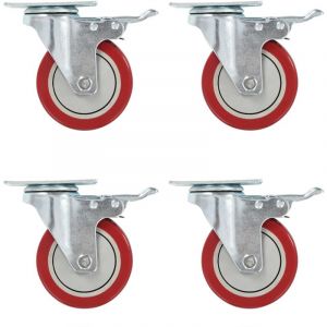 VidaXL 8 pcs Roulettes pivotantes 100 mm