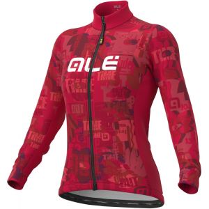 Ale Cycling Solid Break LS Jersey Women, rouge M Maillots route
