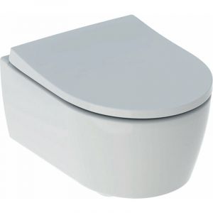 Geberit ICon, set WC suspendu avec siège WC, sans rebord, faible débit, saillie réduite, forme fermée, 6l, 500814 - 500.814.00.1