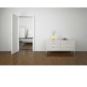 Nordlinger Pro Barri&egrave;re de s&eacute;curit&eacute; Enfant LEA NOIRE - Noir - 64 &agrave; 113cm - Acier - Barri&egrave;re &agrave; portillon