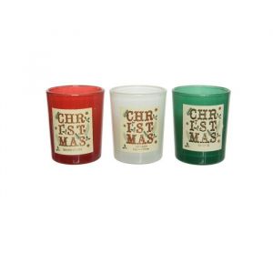 Coffret 3 bougies parfumées senteur de Noël - Couleur Rouge - Taille Taille Unique
