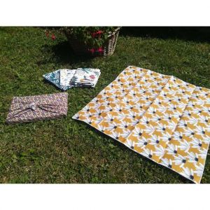 Alterosac Emballage cadeau r&eacute;utilisable en tissu Furoshiki grand mod&egrave;le 75x75 cm
