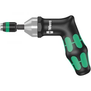 Wera 7462 Kraftform manche &laquo; pistolet &raquo;, Tournevis dynamom&eacute;trique &agrave; couple pr&eacute;r&eacute;gl&eacute; avec mandrin &agrave; serrage rapide Rapidaptor, 1/4 pouce, 3,0 Nm - 05074717001