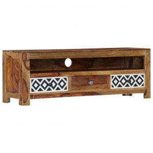 VidaXL Meuble tv 120x30x40 cm Bois de Sesham solide - Brun