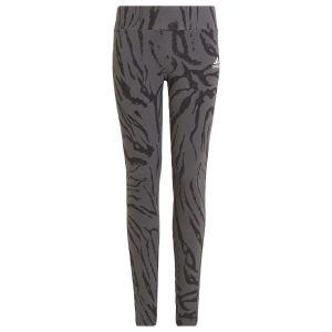 Adidas Legging en coton imprim&eacute; animal Future Icons Hybrid Gris, pointure 164 cm - Gris - Taille 164 cm