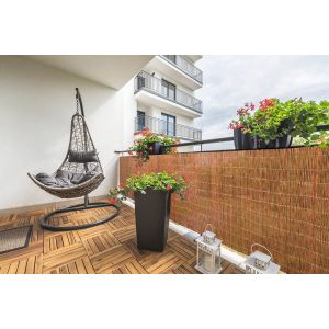 Nortene Canisse d'osier synth&eacute;tique double brin - 1,5 x 3 m - Naturel