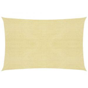 Voile toile d'ombrage parasol 160 g/m² beige 2 x 2,5 m PEHD 02_0008958