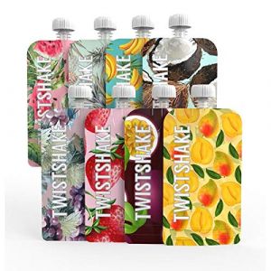 Twistshake Gourde bébé compressible marbre 8x220 ml