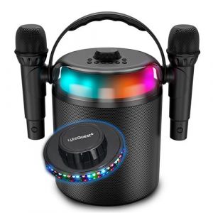 Image de Système Karaoké Autonome 120W, LED RVB, Bluetooth USB, 2 Micros sans fil, Effets Vocaux, Compatible TV Connectée, Lumière