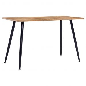 Image de VidaXL Table de salle à manger Chêne et noir 120x60x74 cm MDF