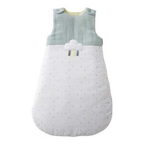 Vertbaudet Gigoteuse sans manches MENTHE A L'EAU blanc/vert 18/36M