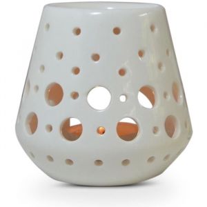 Image de Zen'Arôme Brûle-parfum Loob - 9 cm x Ø 9 cm - Blanc