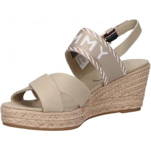 Image de Tommy Hilfiger Espadrilles s à talon compensé, brides croisées et bride cheville Naturel - Taille 40