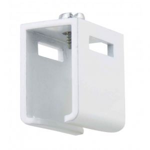 Collier coulissant pour fer plat Duralac - en aluminium - finition blanc - Boulet
