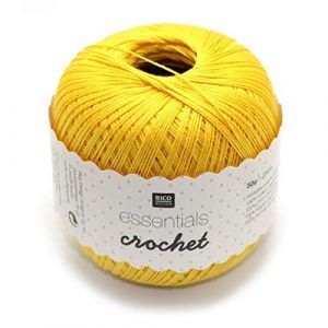 Rico Design Essentials Crochet, 100% Coton, Jaune