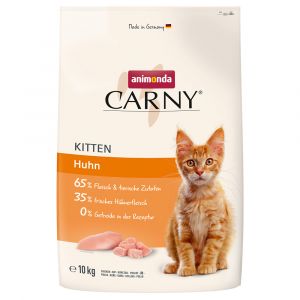 Animonda Carny Nourriture pour Chat Kitten - Croquettes Chat sans Sucre et sans céréales - avec Poulet 1 x 10 kg