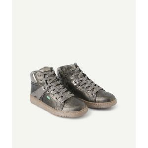 Kickers Baskets montantes lowell fille gris et argenté - 32 - Taille 32