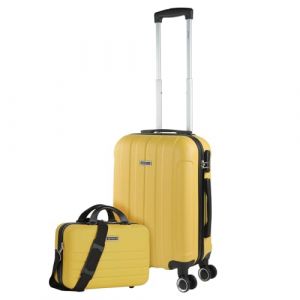 ITACA - Valises. Lot de Valise Rigides 4 roulettes - Valise Grande Taille, Valise soute Avion, Bagages pour Voyages.Ensemble Valise Voyage. Verrouillage à Combinaison 771115B, Jaune