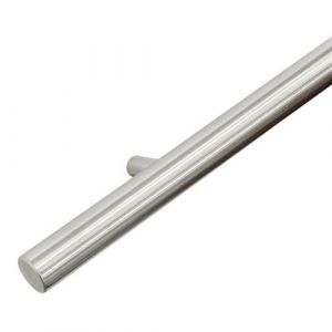 Main courante design en acier inoxydable 50 cm + 2 supports Brossé