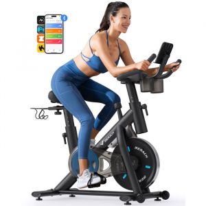 Merach - Vélo D'appartement, Vélo D'exercice, D'intérieur, 16 Niveaux De Résistance Magnétique, Avec Écran lcd Amélioré Et Siège Réglable, Max Charge