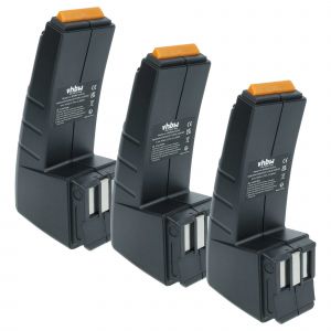 Vhbw 3x Batterie compatible avec Festo Festool FSP-490355, FSP-490598 outil &eacute;lectrique (3300 mAh, NiMH, 9,6 V)