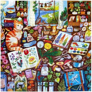Eeboo Puzzle 1000 pi&egrave;ces : Chat du naturaliste