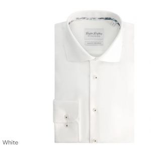 Chemise de travail LS non repassée Boston Brothers - BBO35S110-2083-1000 - Blanc - Taille 39