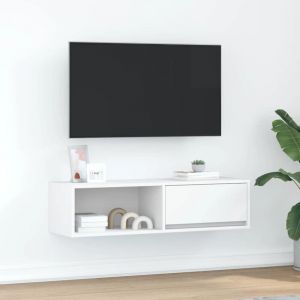 VidaXL Meuble tv blanc 100x31x25,5 cm bois d'ingénierie