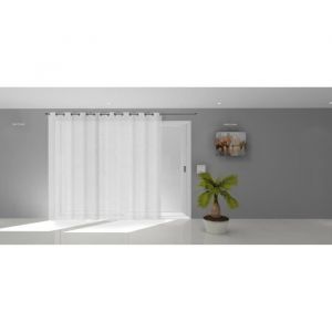 Soleil d'Ocre Natacha Voilage, Voile, Polyester, Blanc, 280 x 250 cm