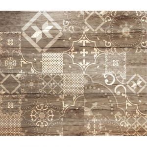 Image de Crédence ad sive en alu imitation Bois L 70 x l 60 cm Marron CPM