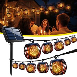 Solaire lampes 10 têtes Guirlandes lumineuses étincelantes pour l'extérieur imperméables