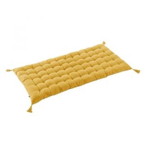 SOPHIE - Matelas de Sol avec pompons 60x120cm Coton Coloris Safran - Altobuy