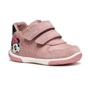 Geox Bébé Fille B Zapito Girl First Walker Shoe, Antique Rose Black, 19 EU