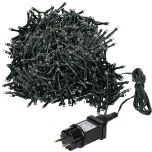 Ecd Germany Guirlande Lumineuse led, Cluster Multicolore de Noël, 36m, 1800 led, Multifonction 8 Modes, avec Minuterie, Éclairage