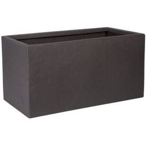 Strata Pot de fleur - Riven trough - &Oslash; 38.5cm x 17.5cm H x 46.5cm L - Couleur cendres