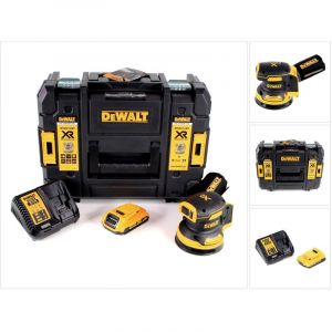 Dewalt DCW 210 D1 Ponceuse excentrique sans fil et sans balais 18V 12.000U/min 125 mm + 1x Batterie 2,0 Ah + Chargeur rapide +