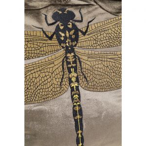 Kare Design Kare Coussin Design Glitter Dragonfly avec Housse Amovible avec Fermeture éclair, avec Rembourrage, Coussin décoratif, Accessoire pour la Maison, Aspect Velours, 40 x 40 cm (H x l)
