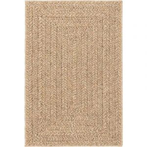 VidaXL Tapis zizur beige 140x200 cm aspect de jute intérieur extérieur