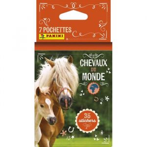 Panini CHEVAUX DU MONDE 2025 Blister 7 pochettes