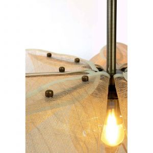Markslojd Suspension 1xe27 max 40w 63 cm beige et verre ambre - styrka 88854858 88854858 88854858 88854858