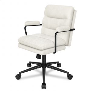 ALFORDSON Chaise de Bureau, Chaise Informatique Ergonomique pour Salon, Chenille, Beige