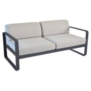 Fermob Canapé Bellevie coussins gris flanelle