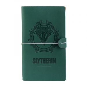 Grupo erik CTBV018 - Ensemble Carnet de Voyage Harry Potter Serpentard - Carnet de Notes 2 en 1 - Notebook Simili Cuir