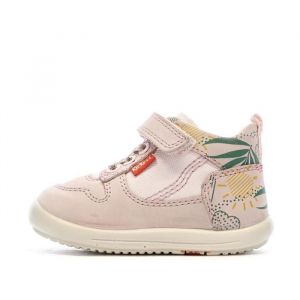 Kickers Baskets Hautes Rose Fille Bottillon