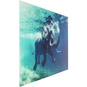 Image de Kare Design Karedesign Tableau en verre Swimming Elephant 180x120cm