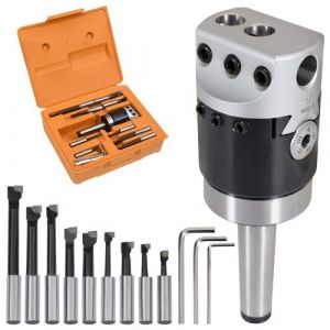 VidaXL Jeu d'outils d'alésage 15 pcs 50 mm Tête d'alésage MT2-F1-12