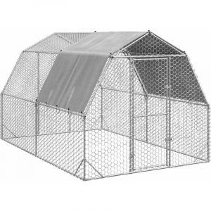 VidaXL Poulailler avec toit 2,5x4x2,25 m acier galvanisé